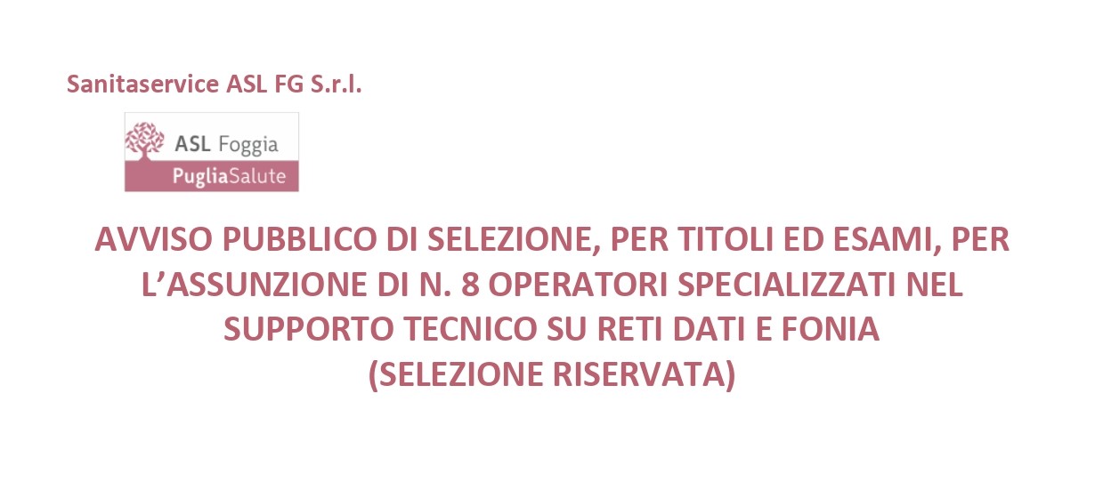 Sanitaservice Asl Foggia Sanitaservice Asl Foggia